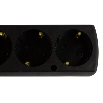 Mehrfachstecker 5-fach + Schalter schwarz