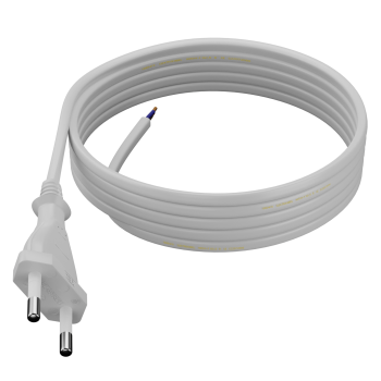Anschlusskabel mit Eurostecker 2-polig 3 m 2 x 0,5 mm² weiß