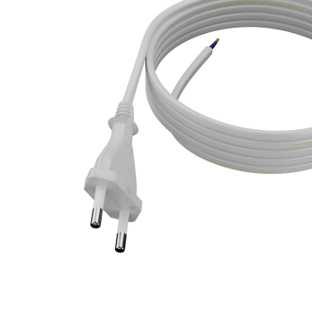 Anschlusskabel mit Eurostecker 2-polig 3 m 2 x 0,5 mm² weiß