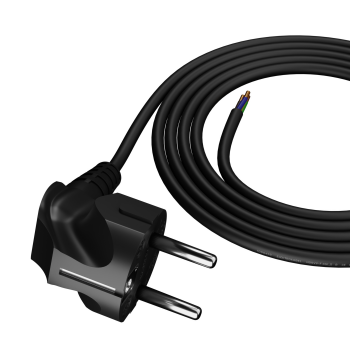 Anschlusskabel mit Schukostecker 3-polig 5 m 3 x 0,75 mm² schwarz