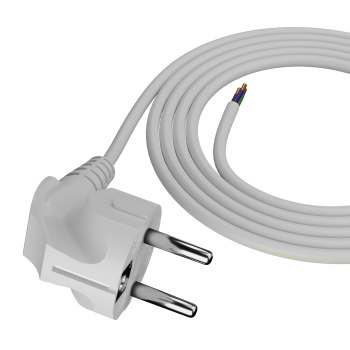 Anschlusskabel mit Schukostecker 3-polig 1,5 m 3 x 1,5 mm² weiß