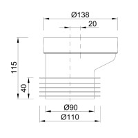 WC Anschlussstutzen Ø 110 mm B-WARE 5