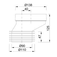 WC Anschlussstutzen Ø 110 mm B-WARE 7