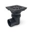 Balkon-Boden-Hof-Carport-Garage-Keller-Ablauf DN 110 Siphon Sperrwasser / Siphon Gusseisen mit Verschluss (329 Vz) B-WARE