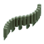 Gartenpalisade Standard grün 1,17 m / Ø 0,33 m