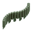 Gartenpalisade Standard grün 1,17 m / Ø 0,33 m