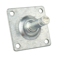 Anschraubplatte für Möbelrolle 42 x 42 mm 2