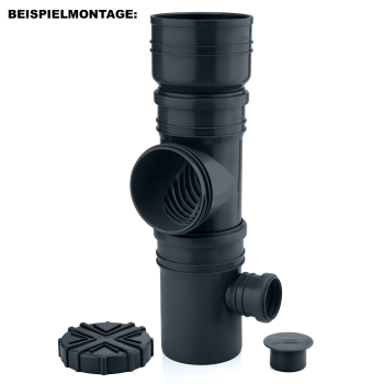 Entwässerungssystem DN110 graphit Wassersammler DN110