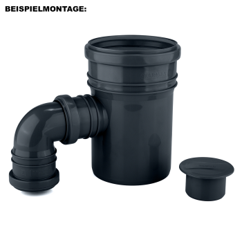 Entwässerungssystem DN110 graphit Wassersammler DN110