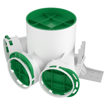 Anschlusskasten Ø 125 mm Ø 75 mm 3 Stück