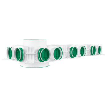 Verteilerkasten mit geradem Durchgang Ø 200 / 160 mm Ø 75 mm 16 Stk.
