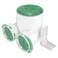 Anschlusskasten Ø 125 mm Ø 90 mm 2 Stück 