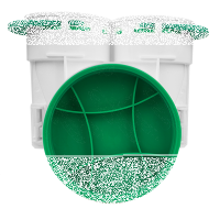 Anschlusskasten Ø 125 mm Ø 90 mm 2 Stück 
