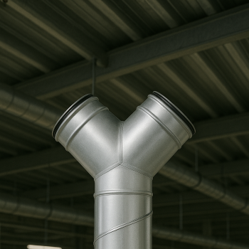 Y-Stück 45 ° mit Doppellippendichtung Ø 125 - 125 - 125 mm