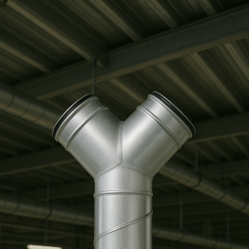 Y-Stück 45 ° mit Doppellippendichtung Ø 160 - 160 - 160 mm