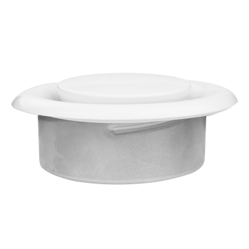 Anemostat Abluft Metall Ø 100 mm weiß