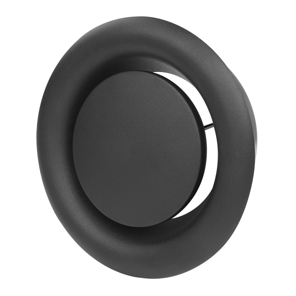 Anemostat Abluft Metall Ø 125 mm anthrazit