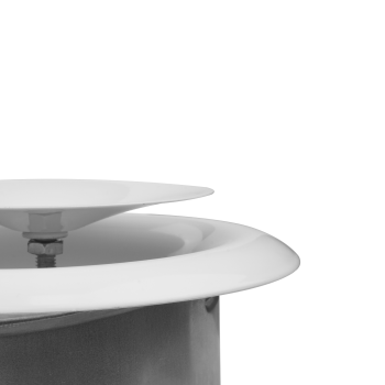 Anemostat Zuluft Metall Ø 100 mm weiß
