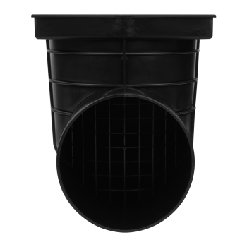 Regensinkkasten mit Gitter und seitlichem Ablauf DN110 schwarz