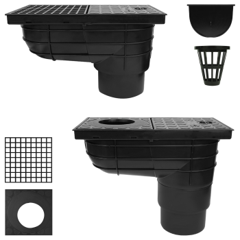 Regensinkkasten mit Gitter und senkrechtem Ablauf DN110 -...