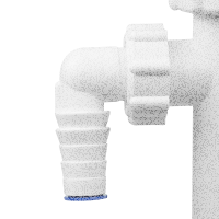 Ø 40 mm Siphon | zwei Ablaufventile | quadratischer &