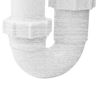 Ø 40 mm Siphon | zwei Ablaufventile | quadratischer &