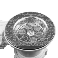 Ø 40 mm Siphon | zwei Ablaufventile | quadratischer &