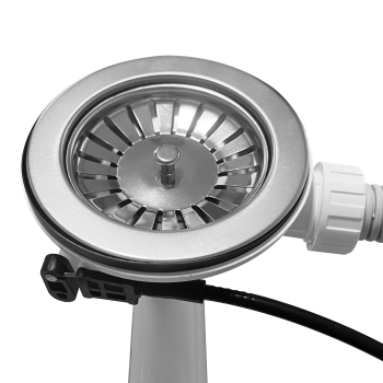 Ø 50 mm Siphon | zwei Ablaufventile | runder Überlauf | Bowdenzug | Geräteanschluss