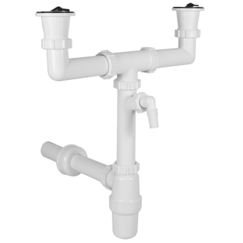 Ø 40 mm Siphon | zwei Ablaufventile |...