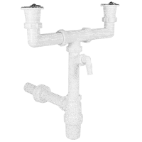 Ø 40 mm Siphon | zwei Ablaufventi gallery