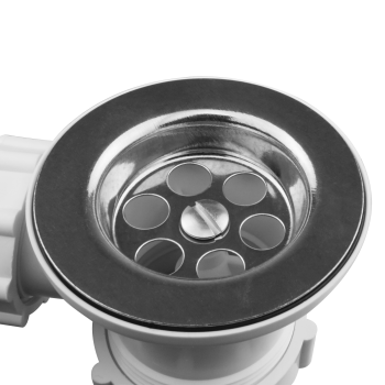 Ø 40 mm Siphon | zwei Ablaufventile | quadratischer Überlauf | Geräteanschluss