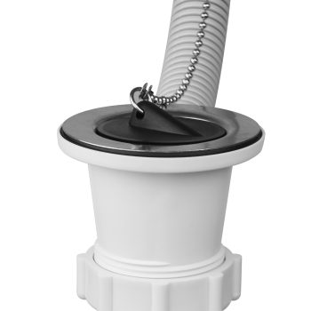 Ø 40 mm Siphon | zwei Ablaufventile | quadratischer Überlauf | Geräteanschluss