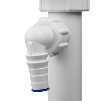 Ø 40 mm Siphon | zwei Ablaufventile | quadratischer Überlauf | Geräteanschluss