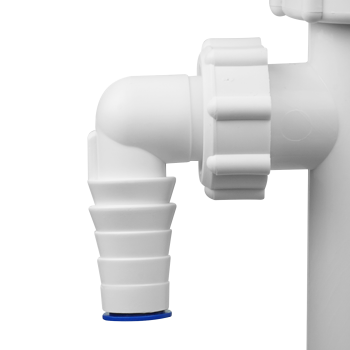 Ø 40 mm Siphon | zwei Ablaufventile | quadratischer Überlauf | Geräteanschluss