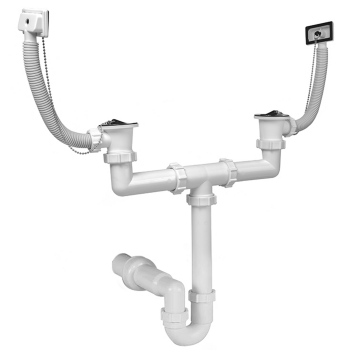 Ø 50 mm Siphon | zwei Ablaufventile |...