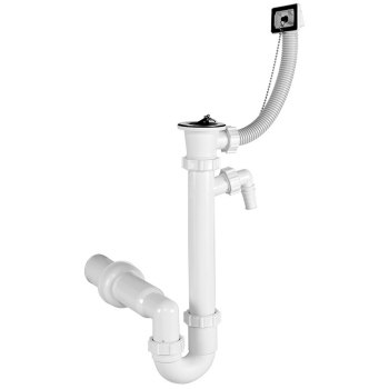Ø 50 mm Siphon | Ablaufventil | quadratischer...