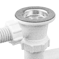 Ø 40 mm Siphon | Ablaufventil | quadratischer Üb