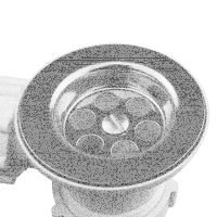 Ø 40 mm Siphon | Ablaufventil | quadratischer Üb