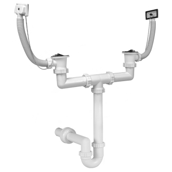 Ø 40 mm Siphon | zwei Ablaufventile |...