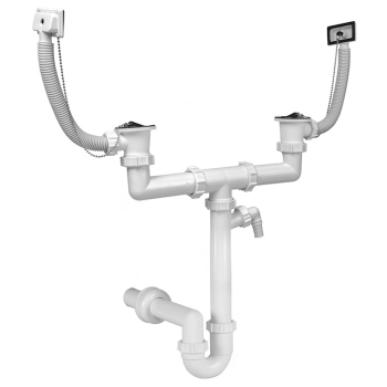 Ø 40 mm Siphon | zwei Ablaufventile |...