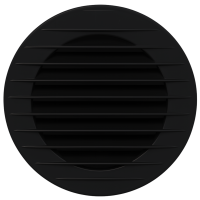 Mauerkasten mit Lüftungsgitter Ø 80 mm schwarz b