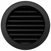 Mauerkasten mit Lüftungsgitter Ø 80 mm schwarz b