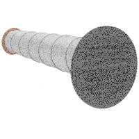 Mauerkasten mit Lüftungsgitter Ø 80 mm schwarz b
