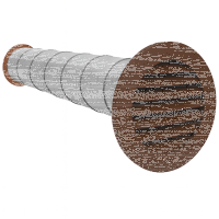 Mauerkasten mit Lüftungsgitter Ø 80 mm schwarz b