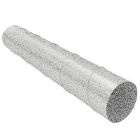 Mauerkasten mit Lüftungsgitter Ø 80 mm schwarz b