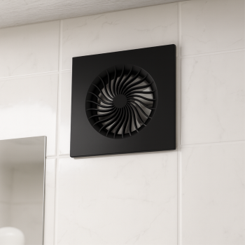 Wohnraumlüfter Ø 100 mm in schwarz