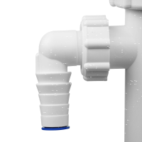 Ø 40 mm Siphon | zwei Ablaufventile | rechteckiger &U