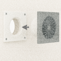 Ø 125 mm Wandmontageplatte für Lüfter 50 mm