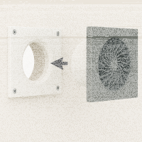 Ø 80 mm Wandmontageplatte für Lüfter 20 mm 