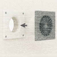 Ø 80 mm Wandmontageplatte für Lüfter 30 mm 